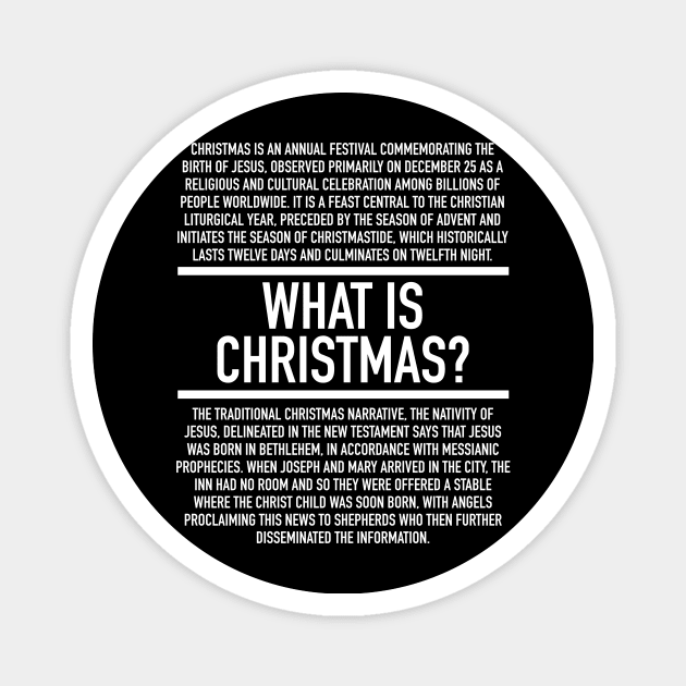 Christmas Defined Magnet by Hidden Verb